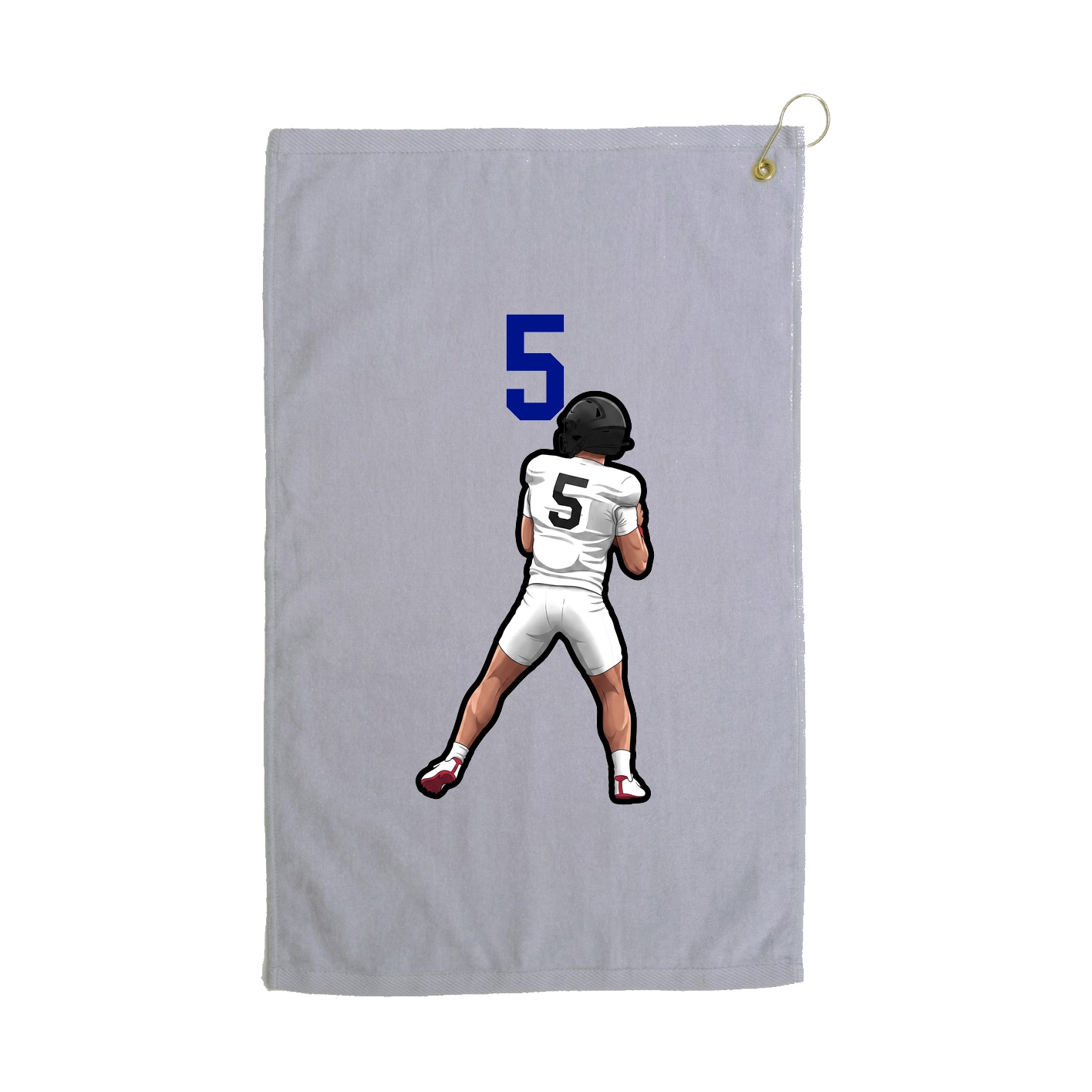 Golf Towel — Number Top in Grey