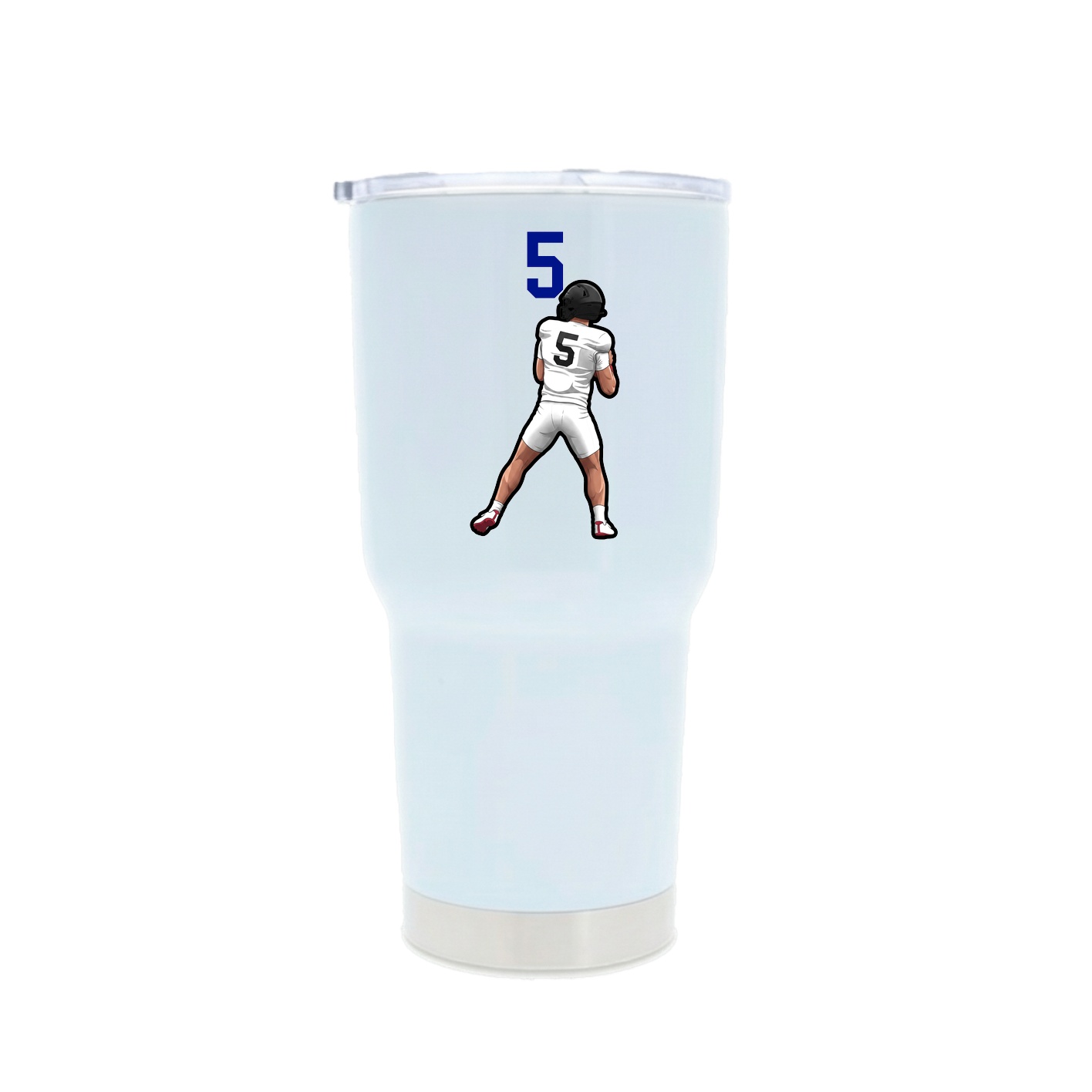 30oz Stainless Steel Tumbler — Number Top in White