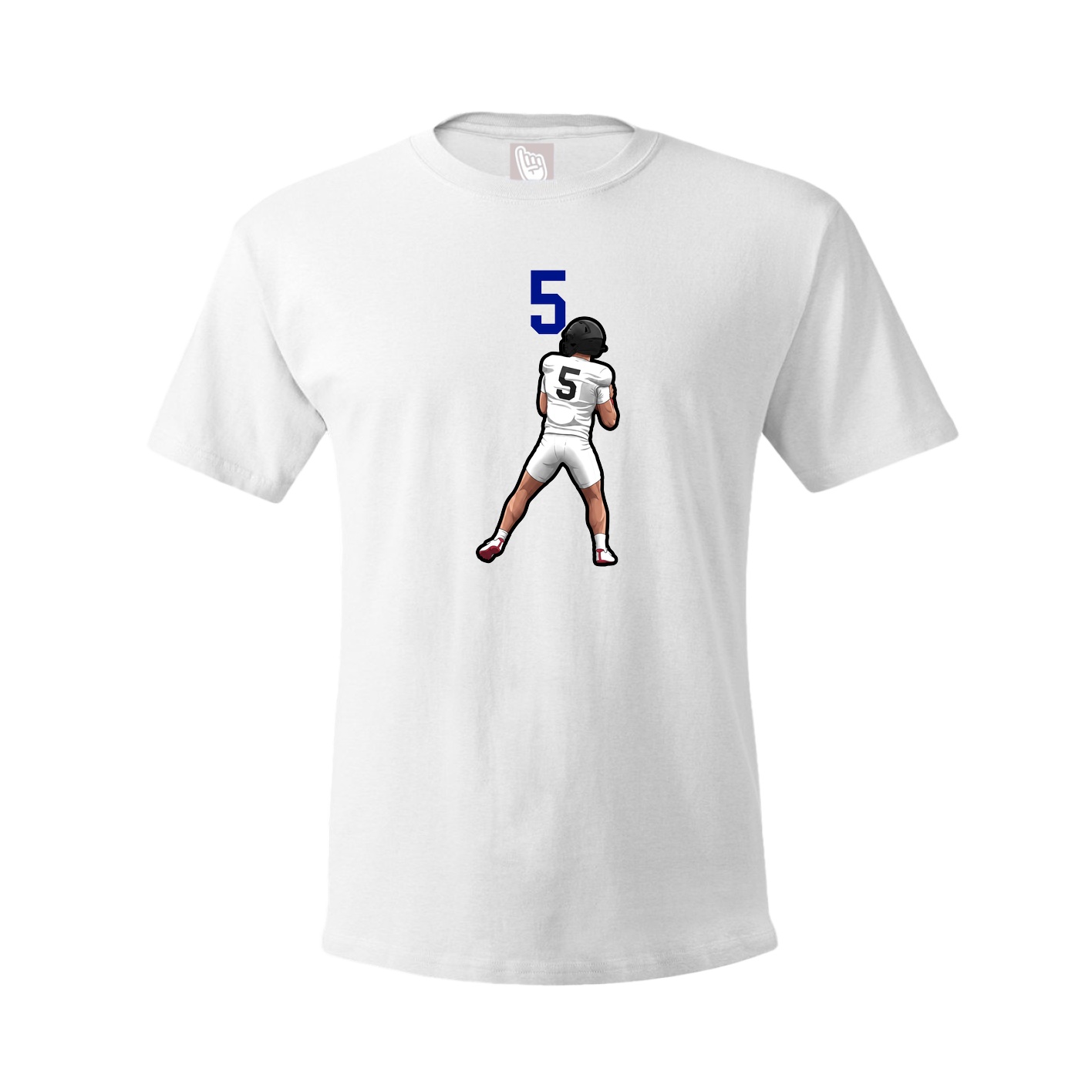 Youth Tee — Number Top in White