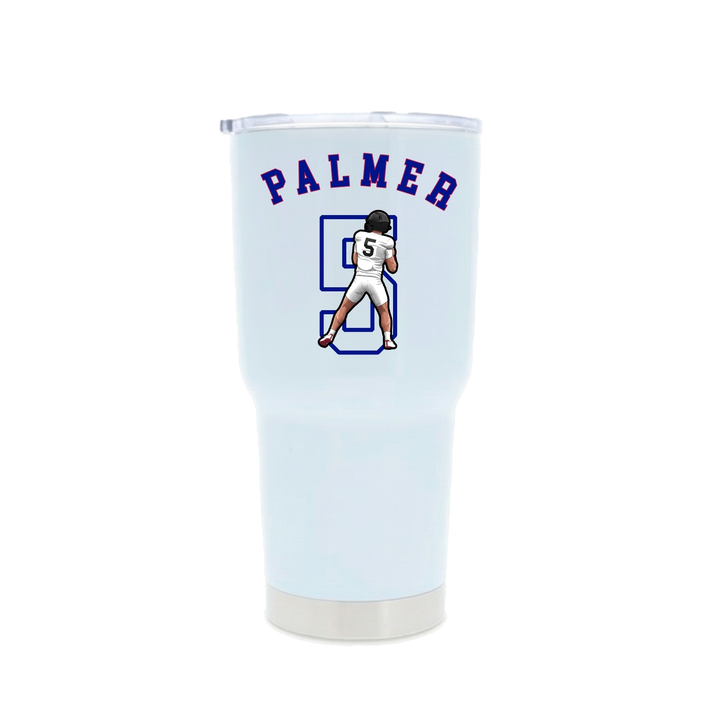 30oz Stainless Steel Tumbler — Shirsey Arch in White