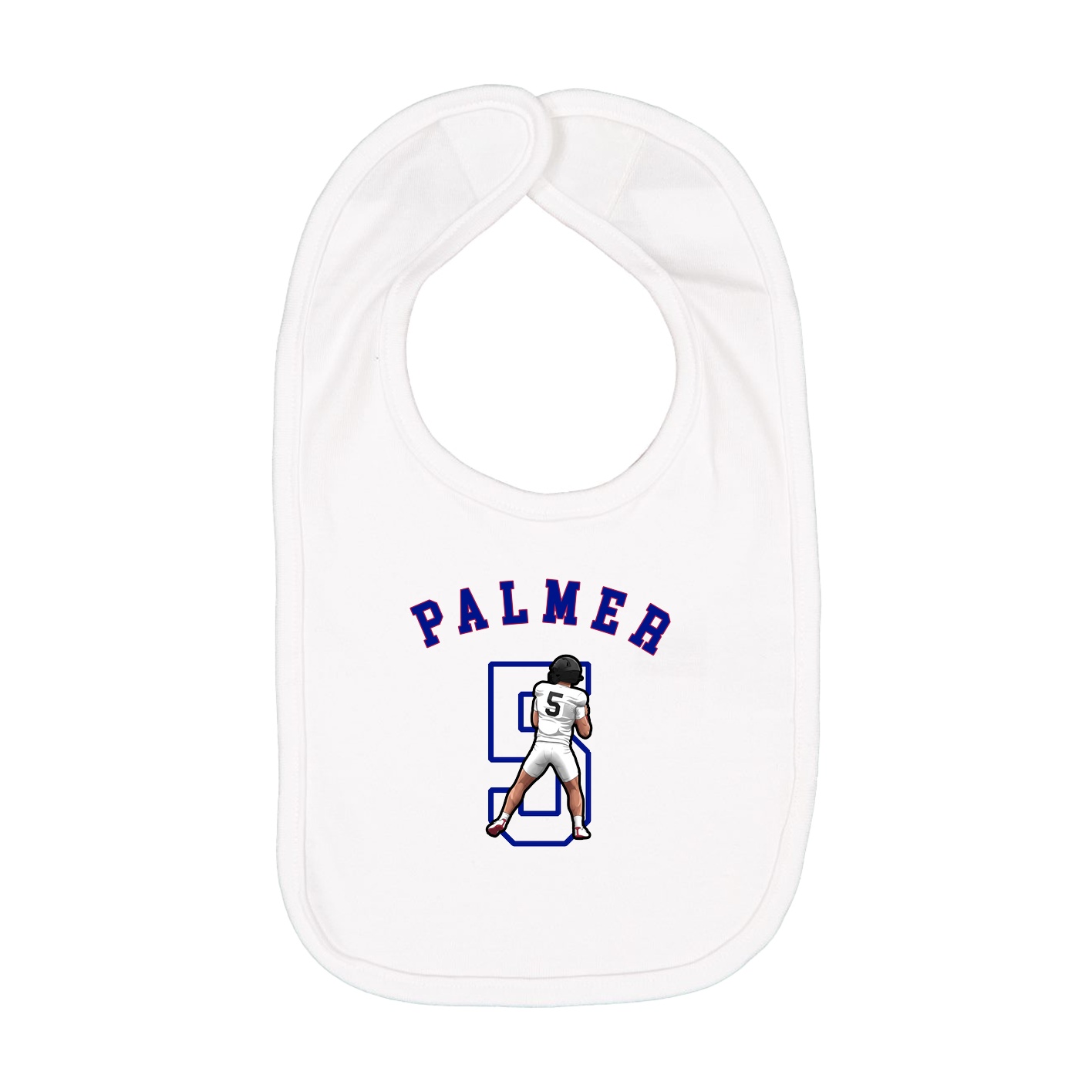 Infant Bib — Shirsey Arch in White