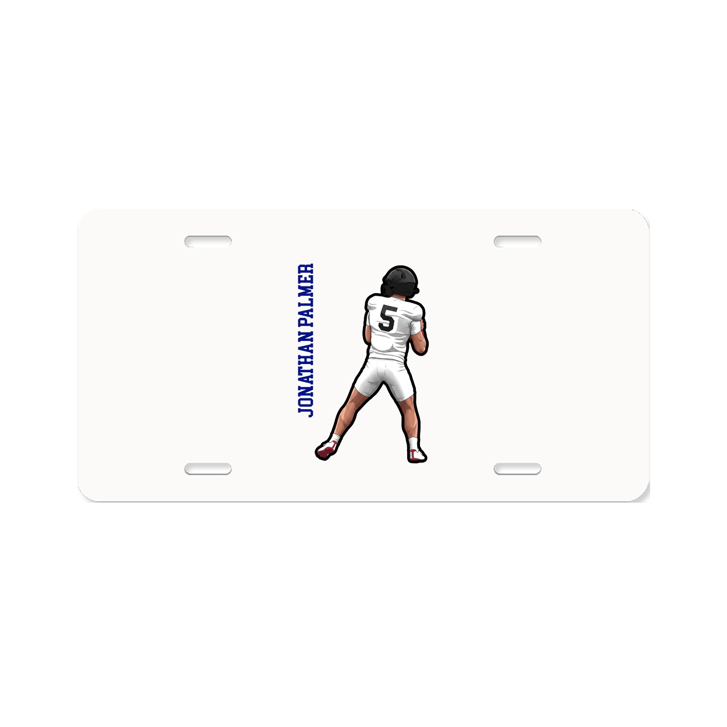 License Plate — Name Vertical in Classic