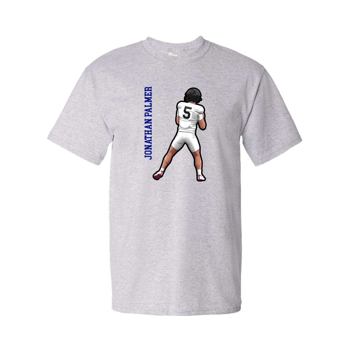 Tee — Name Vertical in Grey