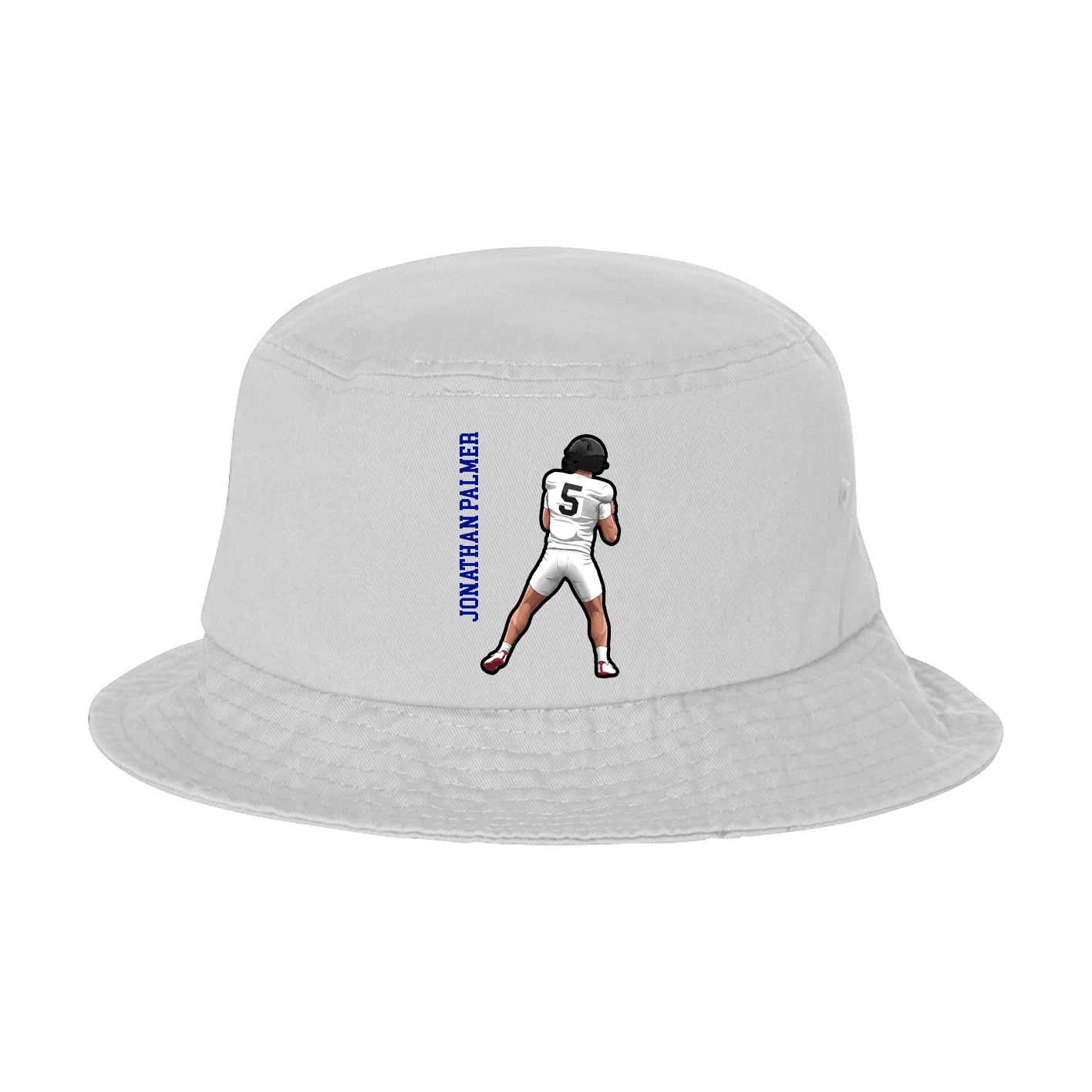 Bucket Cap — Name Vertical in White