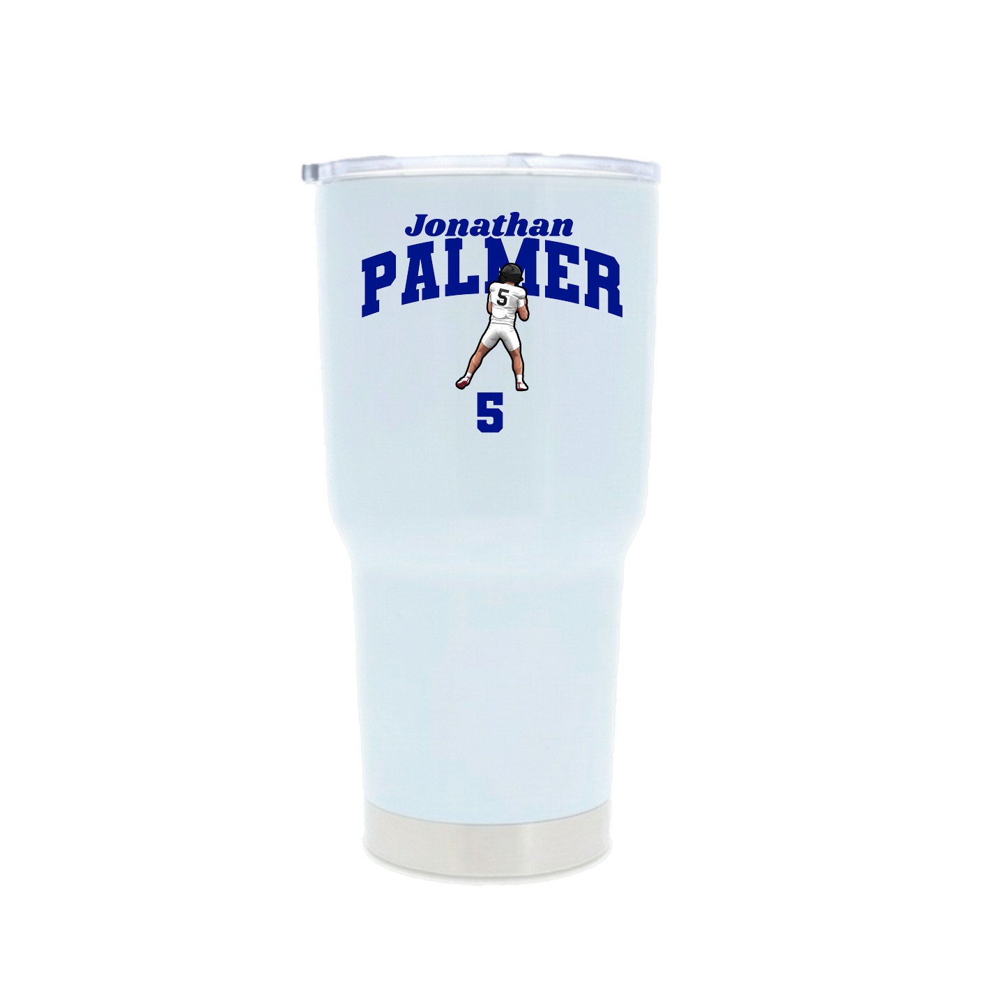 30oz Stainless Steel Tumbler — Signature Arch in White