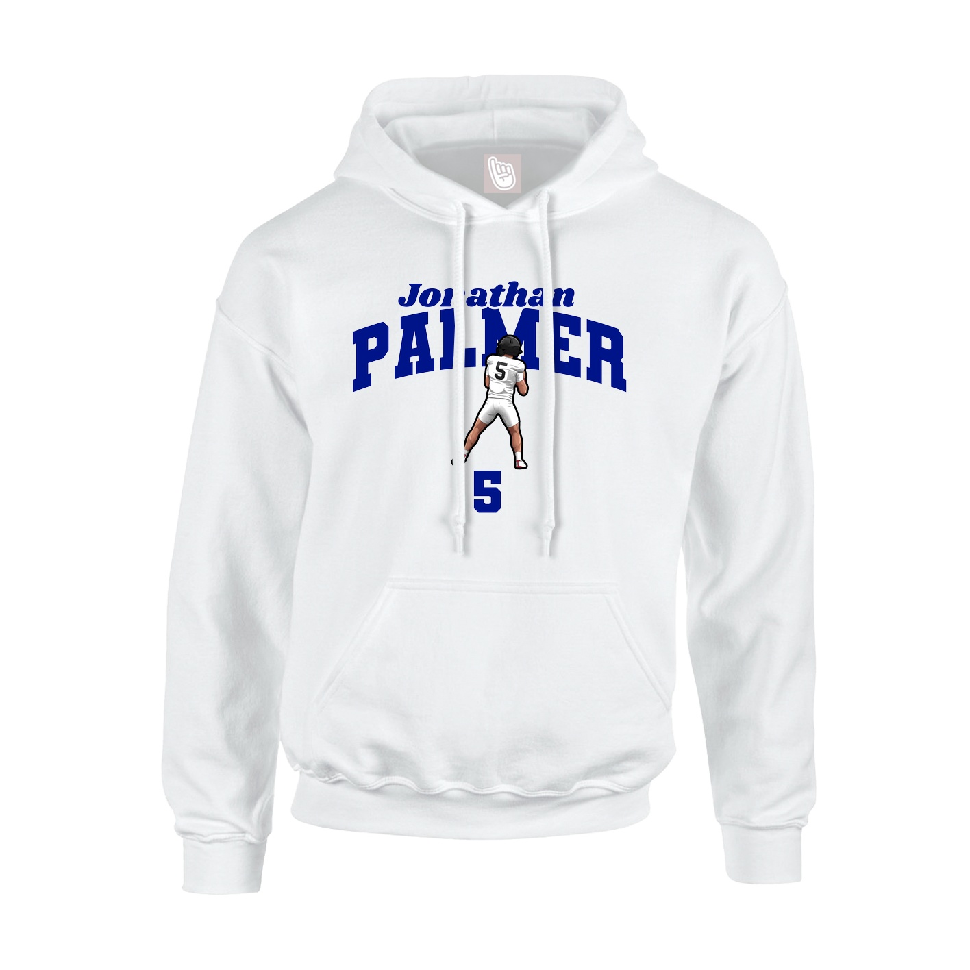 Youth Hoodie — Signature Arch in White