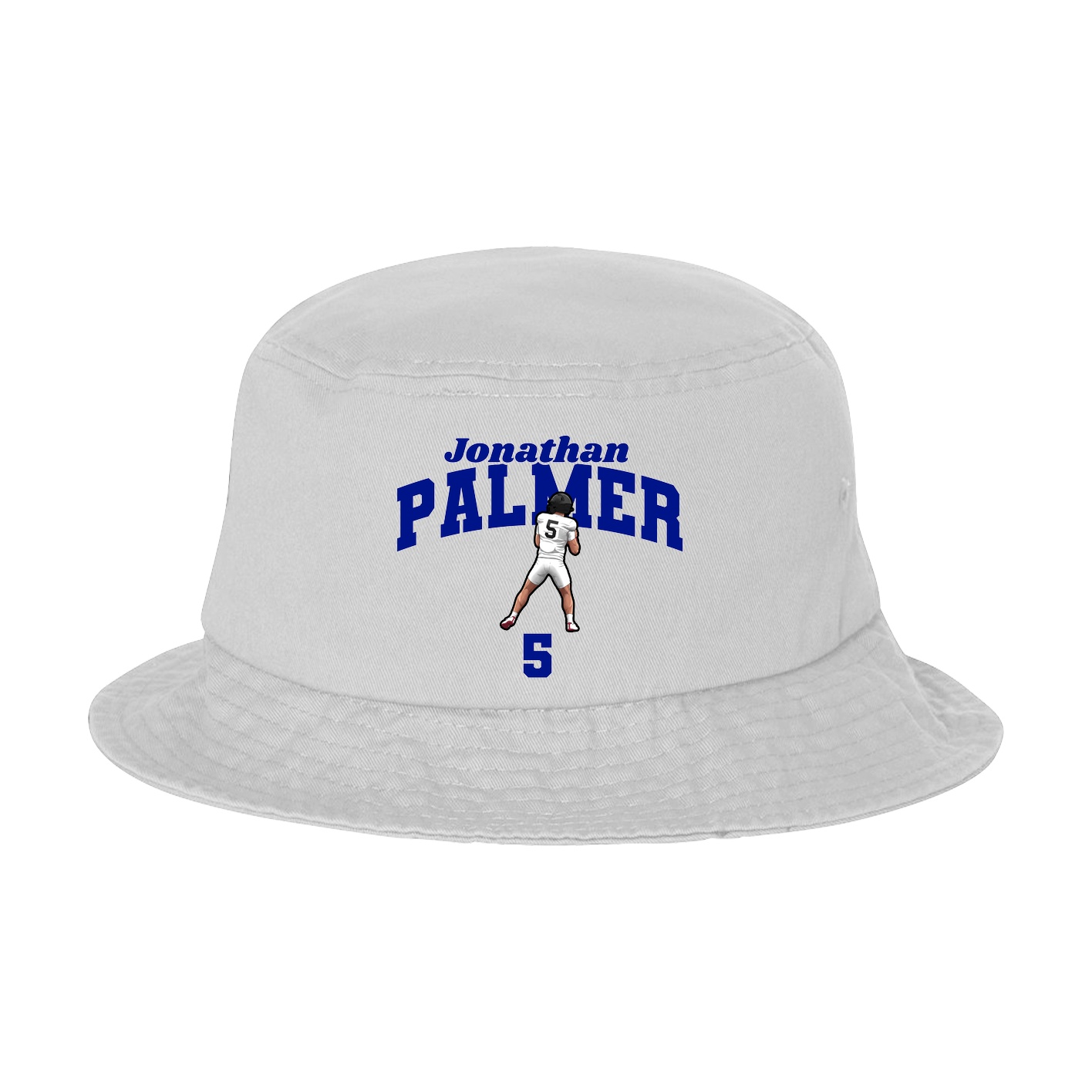 Bucket Cap — Signature Arch in White