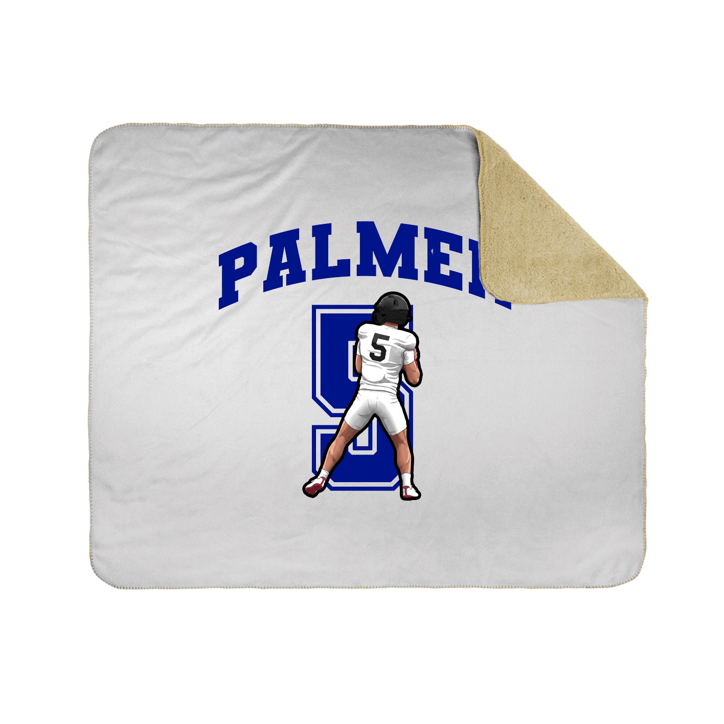 Throw Blanket — Number in White