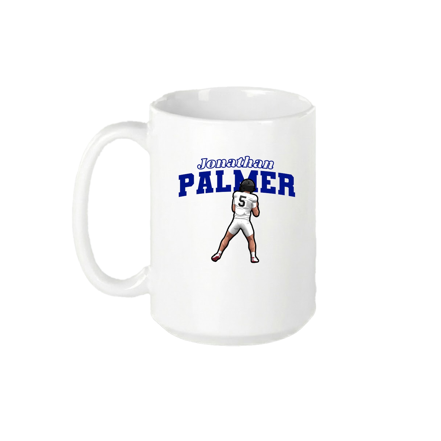 15oz Coffee Mug — Name Arch in White