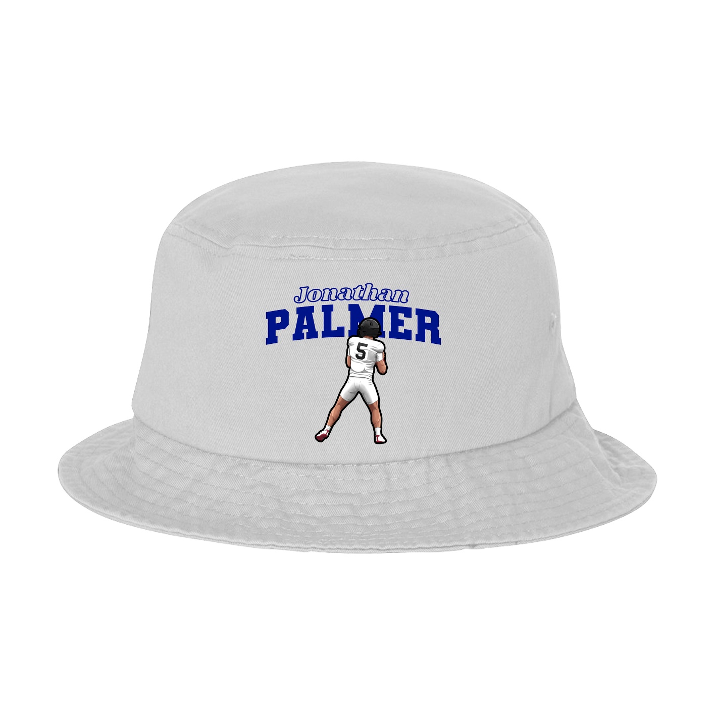Bucket Cap — Name Arch in White