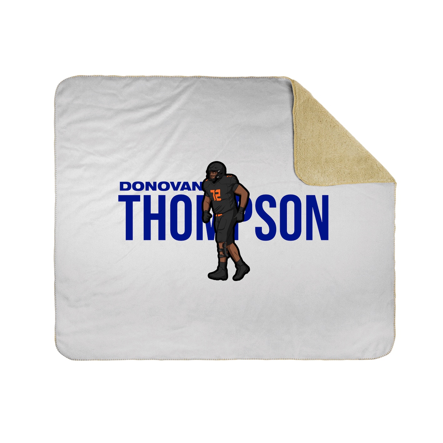 Throw Blanket — Player Name in White