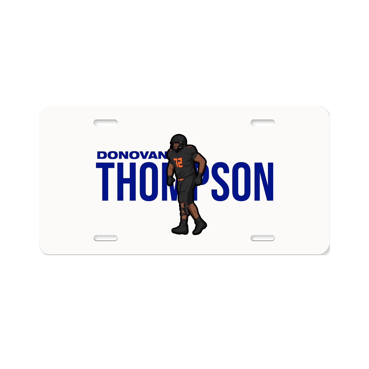 License Plate — Player Name in Classic
