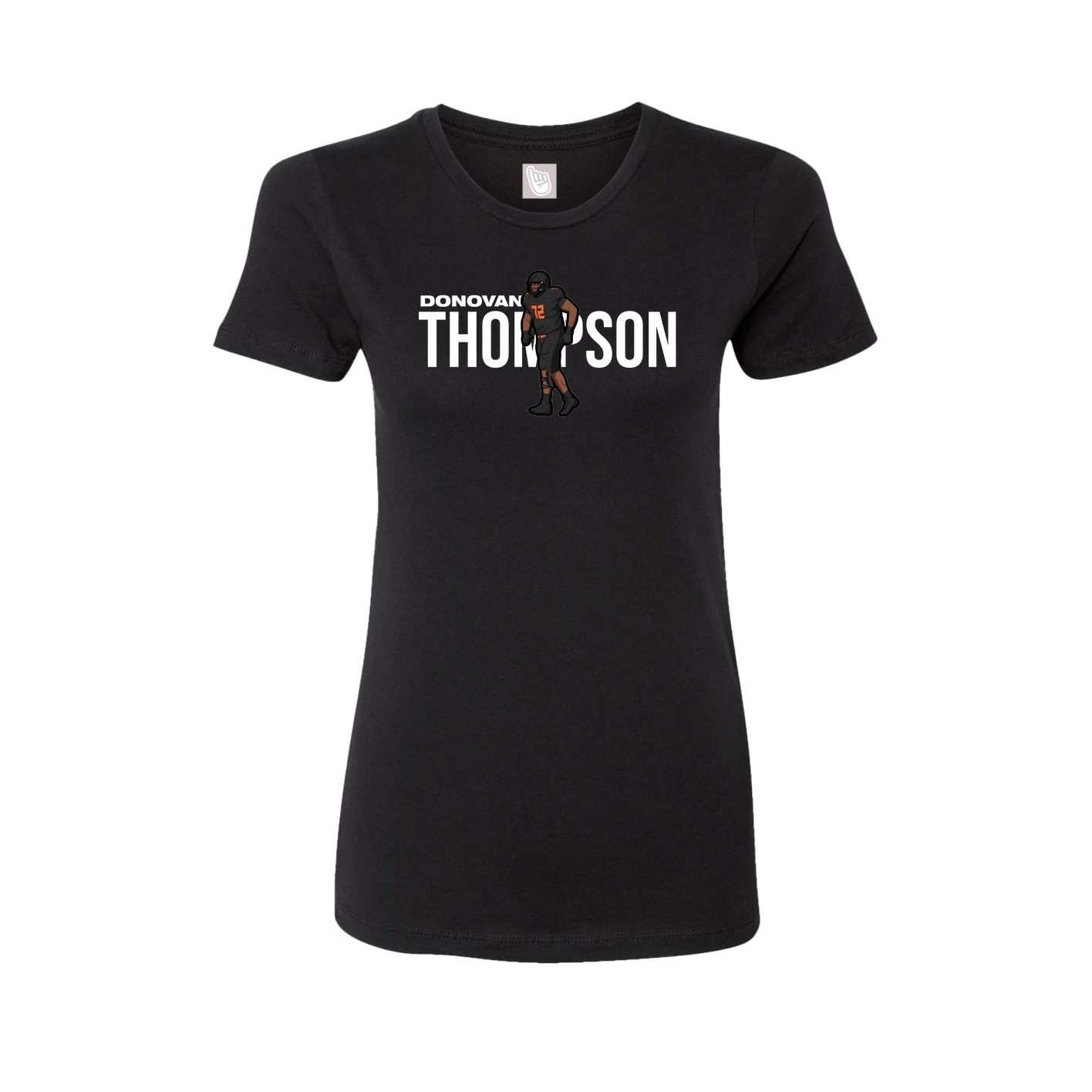 Fitted Women's Tee — Player Name in Black