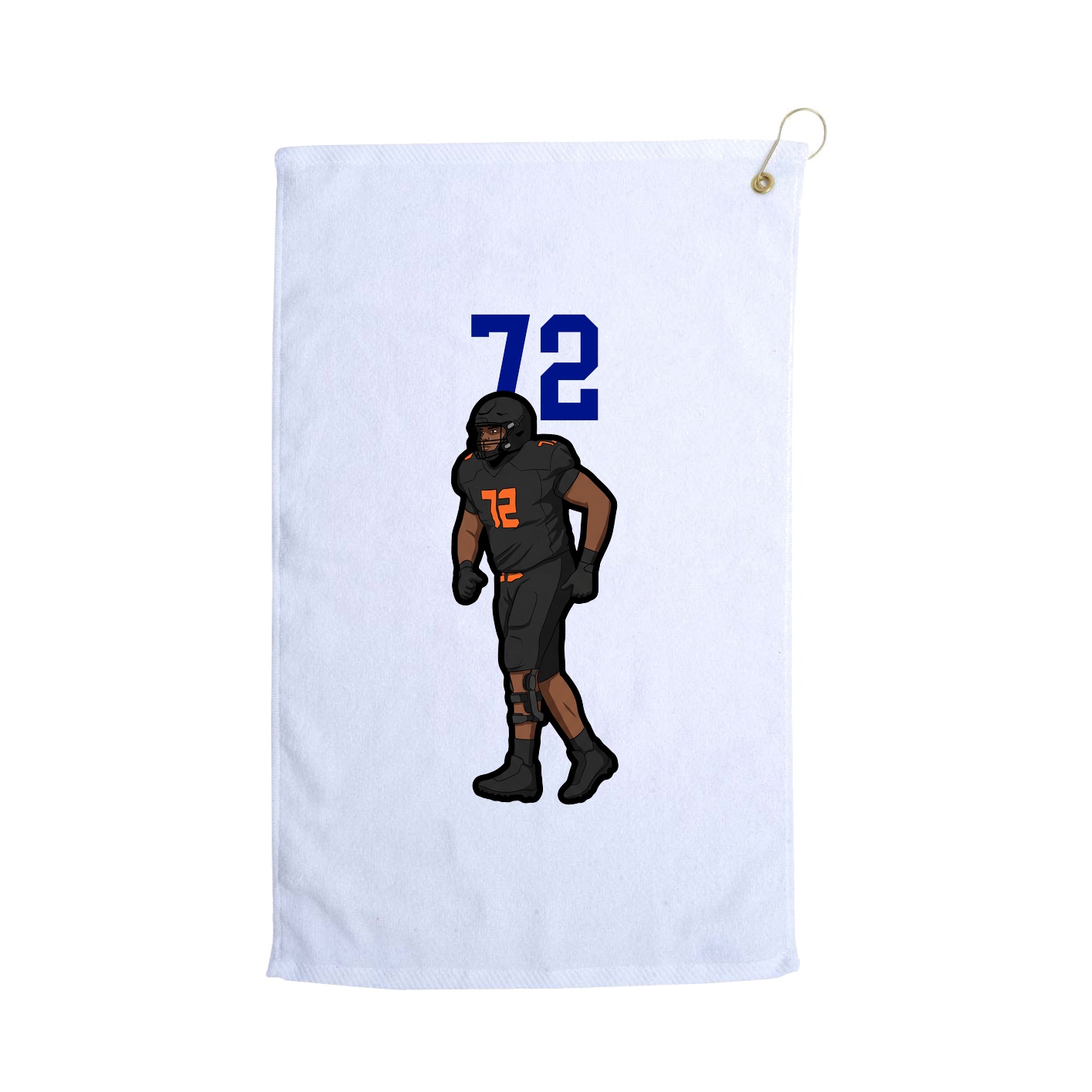 Golf Towel — Number Top in White