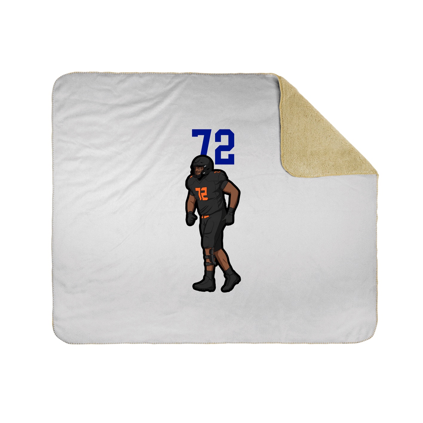 Throw Blanket — Number Top in White