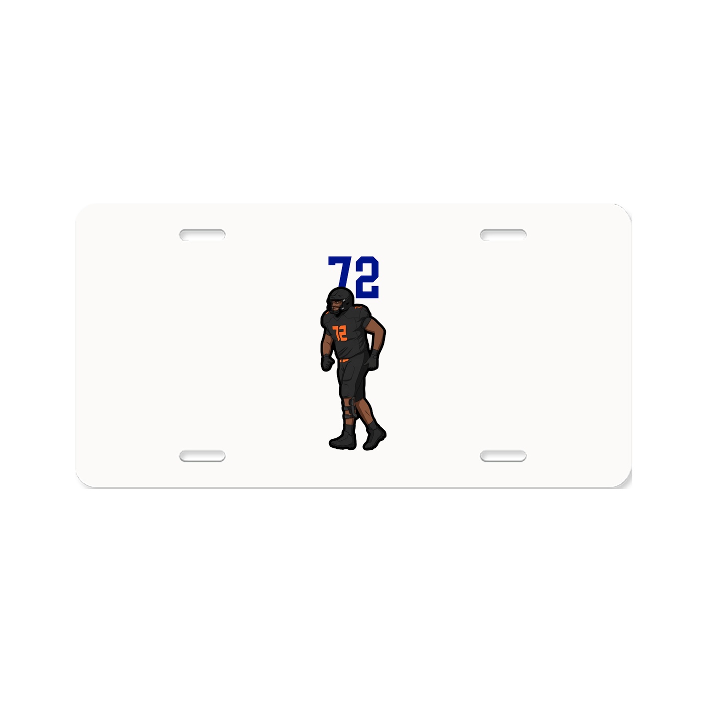 License Plate — Number Top in Classic