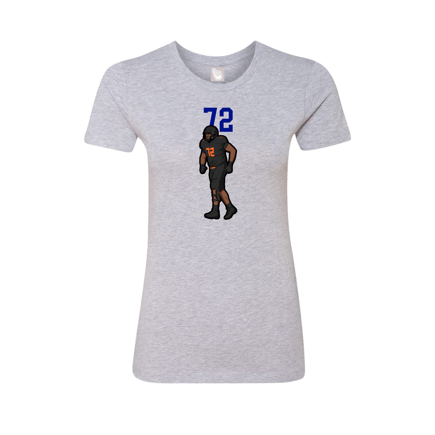 Fitted Women's Tee — Number Top in Grey
