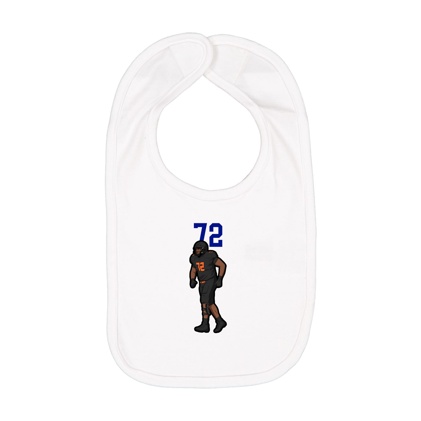 Infant Bib — Number Top in White