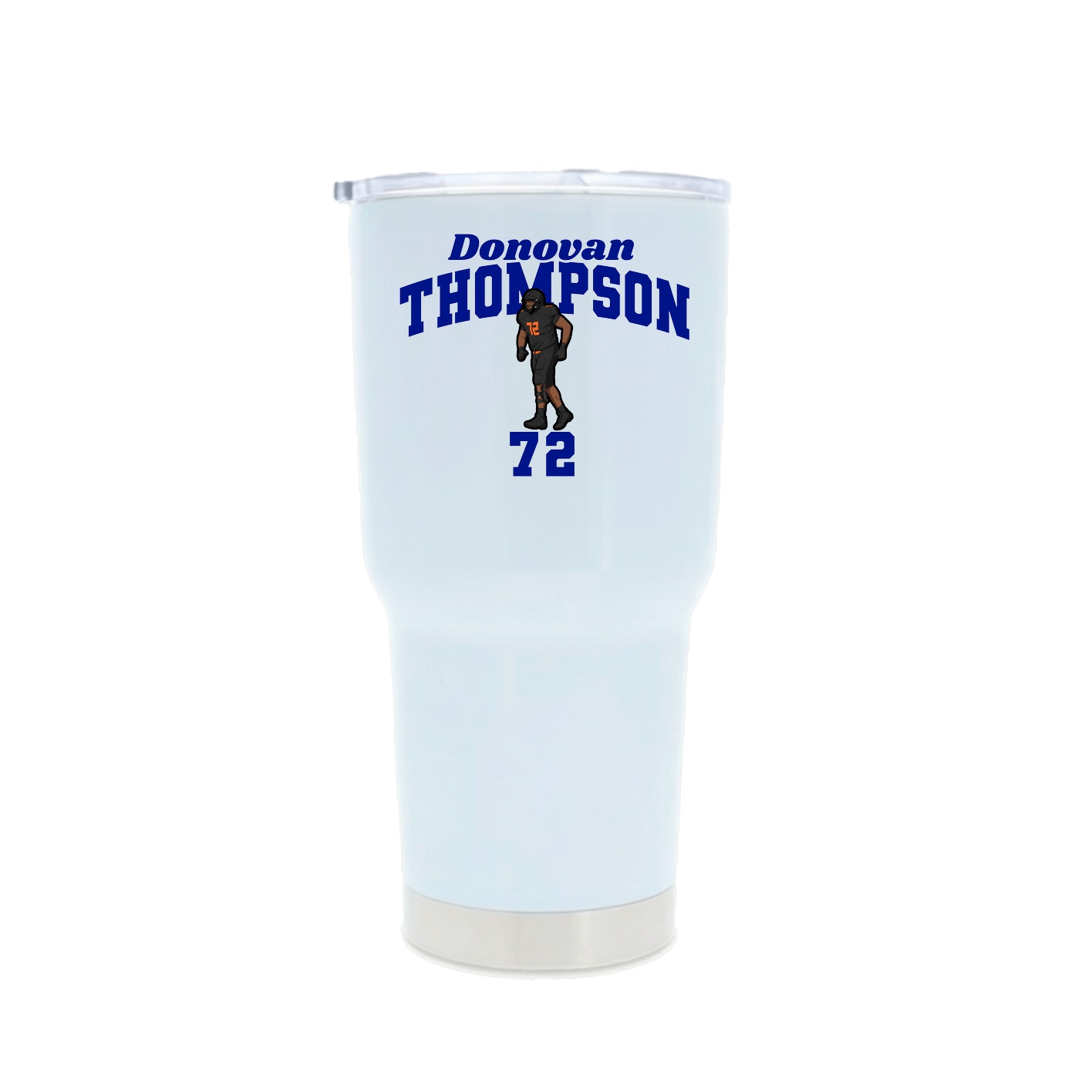 30oz Stainless Steel Tumbler — Signature Arch in White