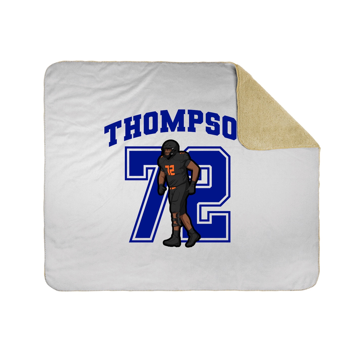 Throw Blanket — Number in White