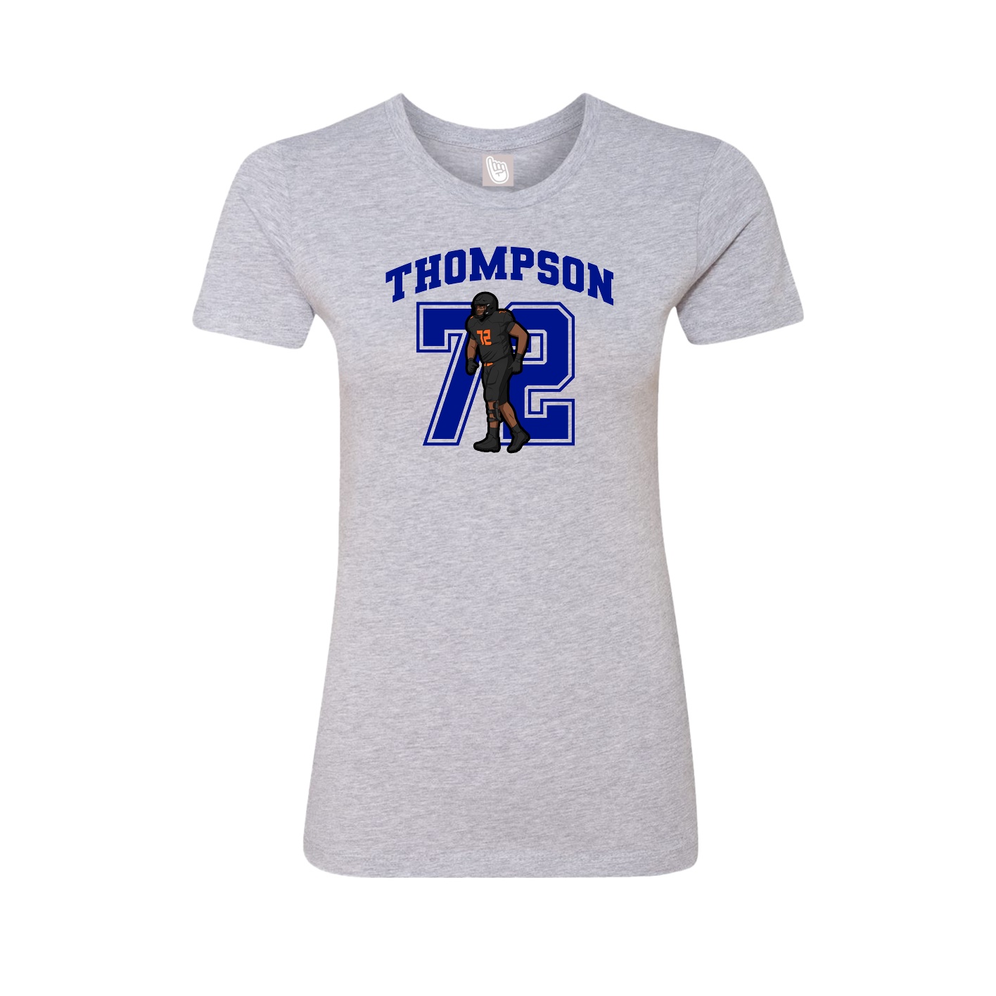 Fitted Women's Tee — Number in Grey