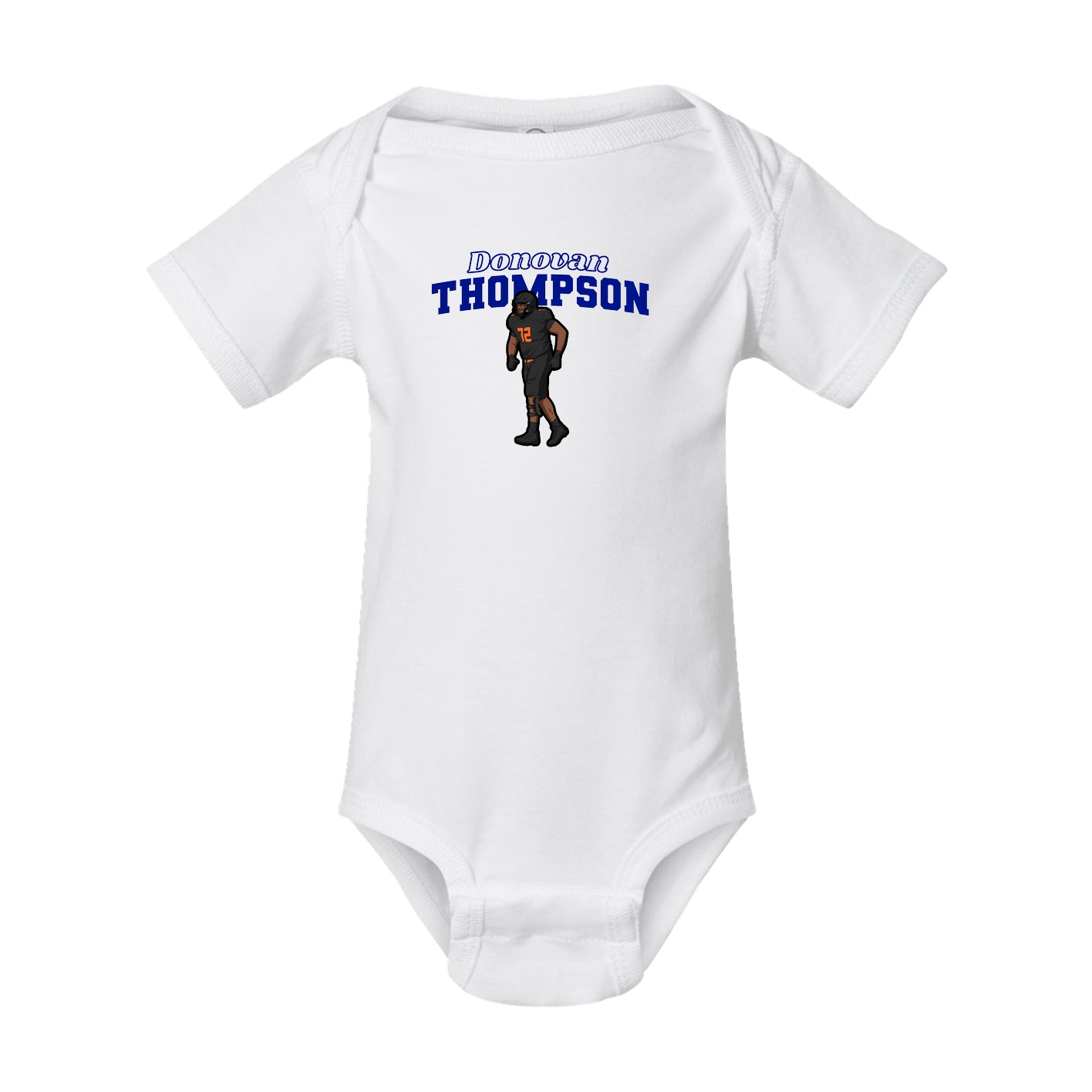 Baby Onesie — Name Arch in White