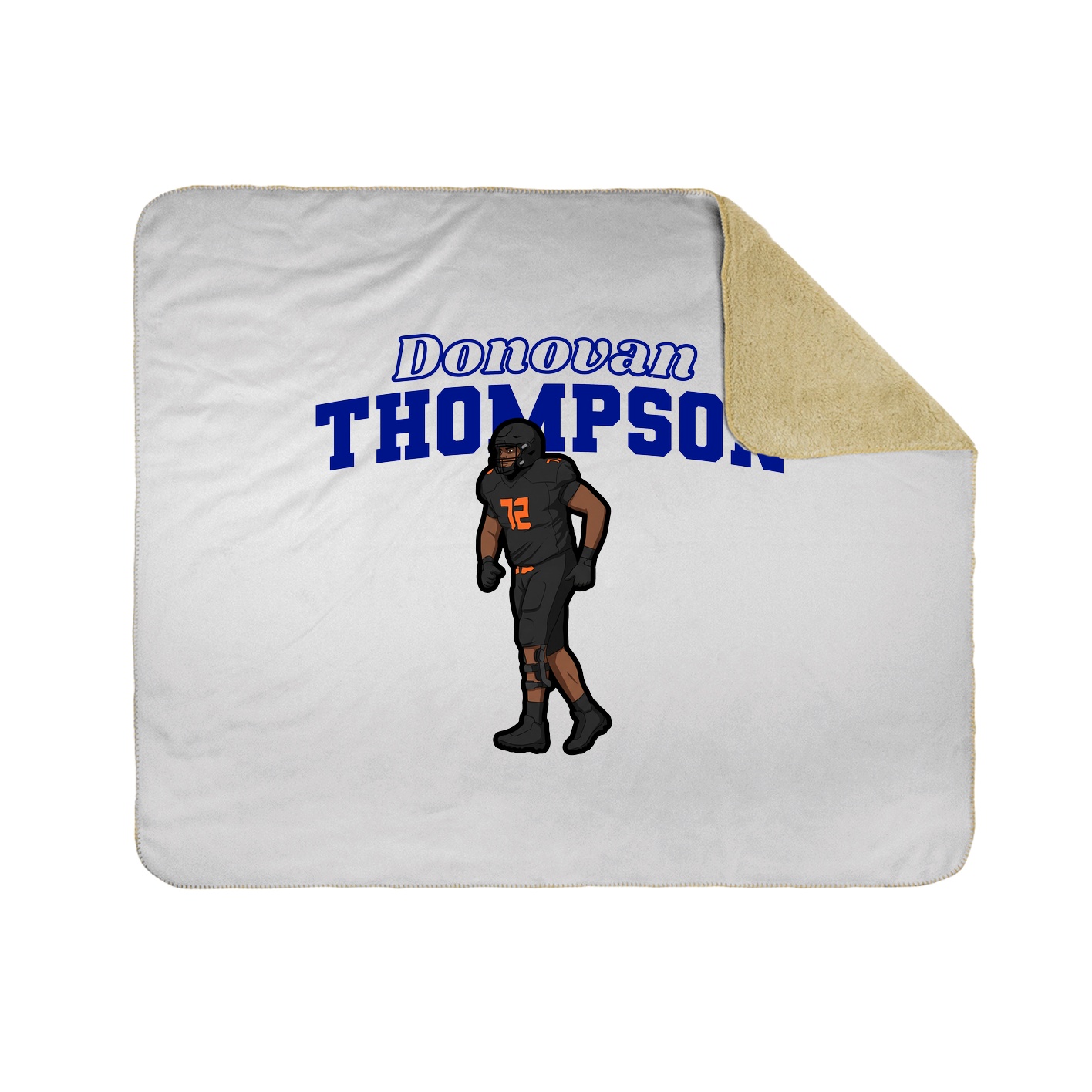 Throw Blanket — Name Arch in White