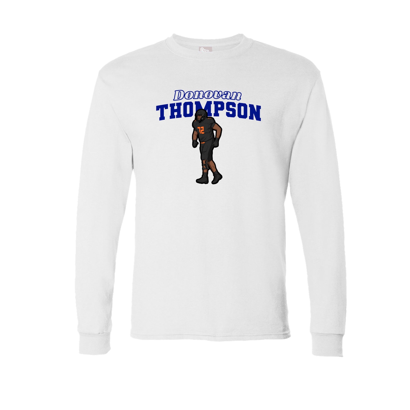 Long Sleeve Tee — Name Arch in White