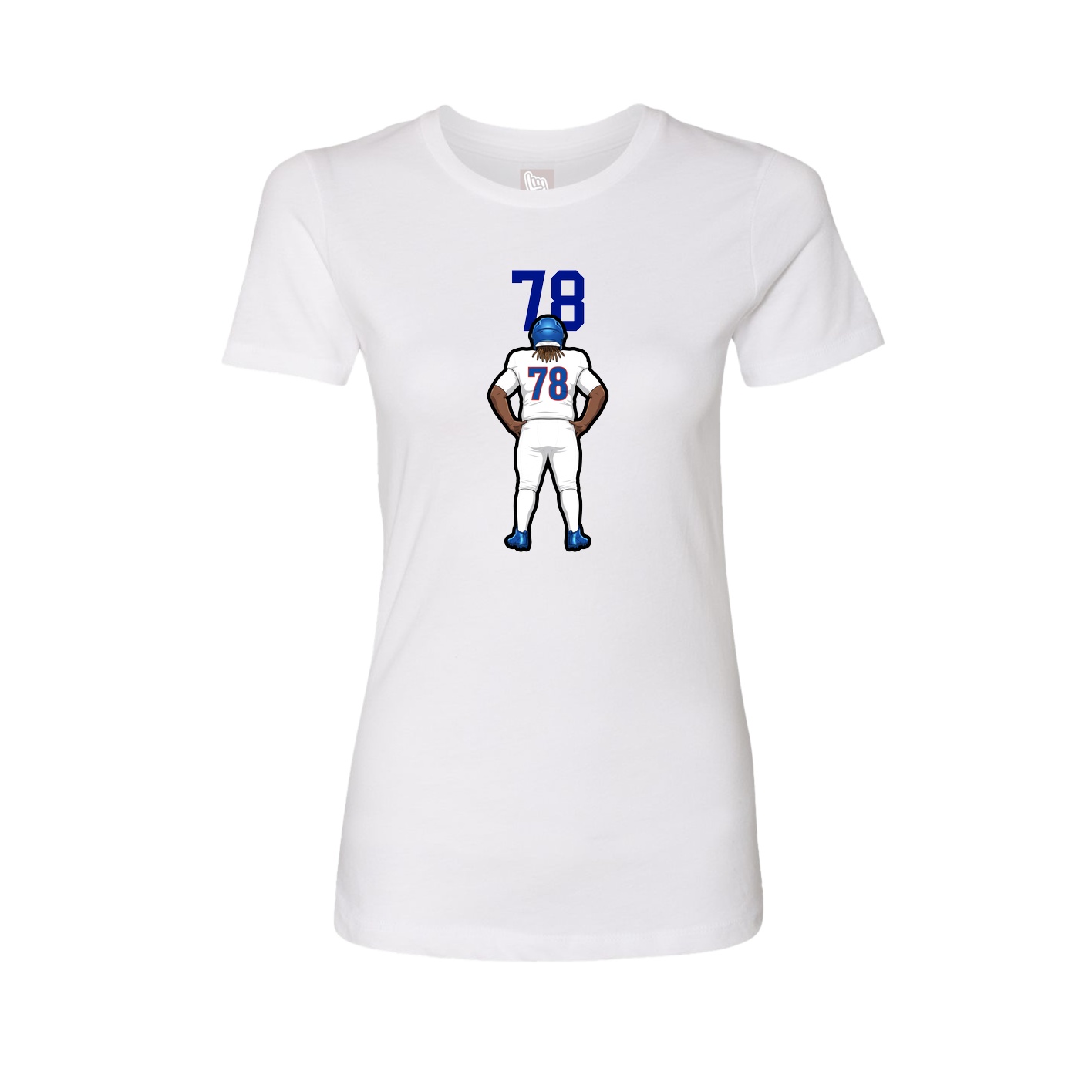 Fitted Women's Tee — Number Top in White