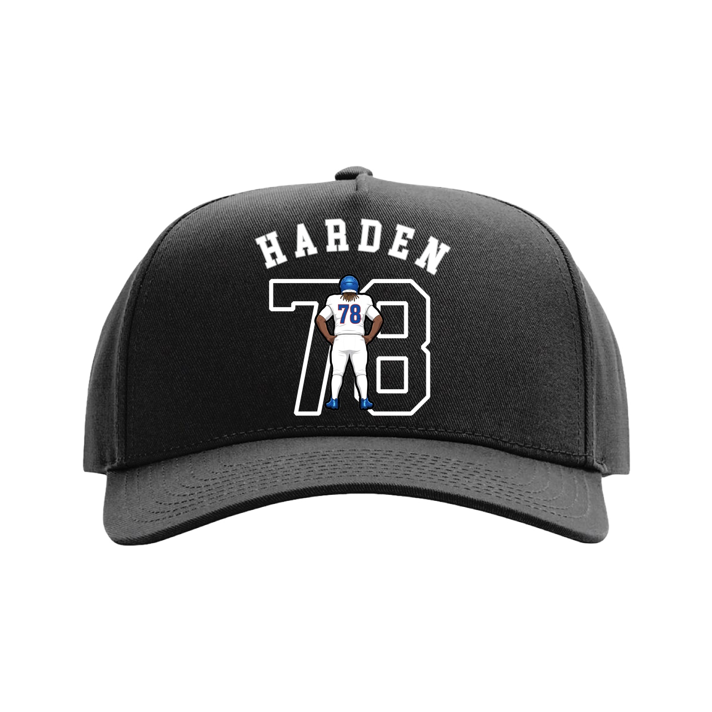 Full Fabric Five-Panel Champ Cap — Shirsey Arch in Black