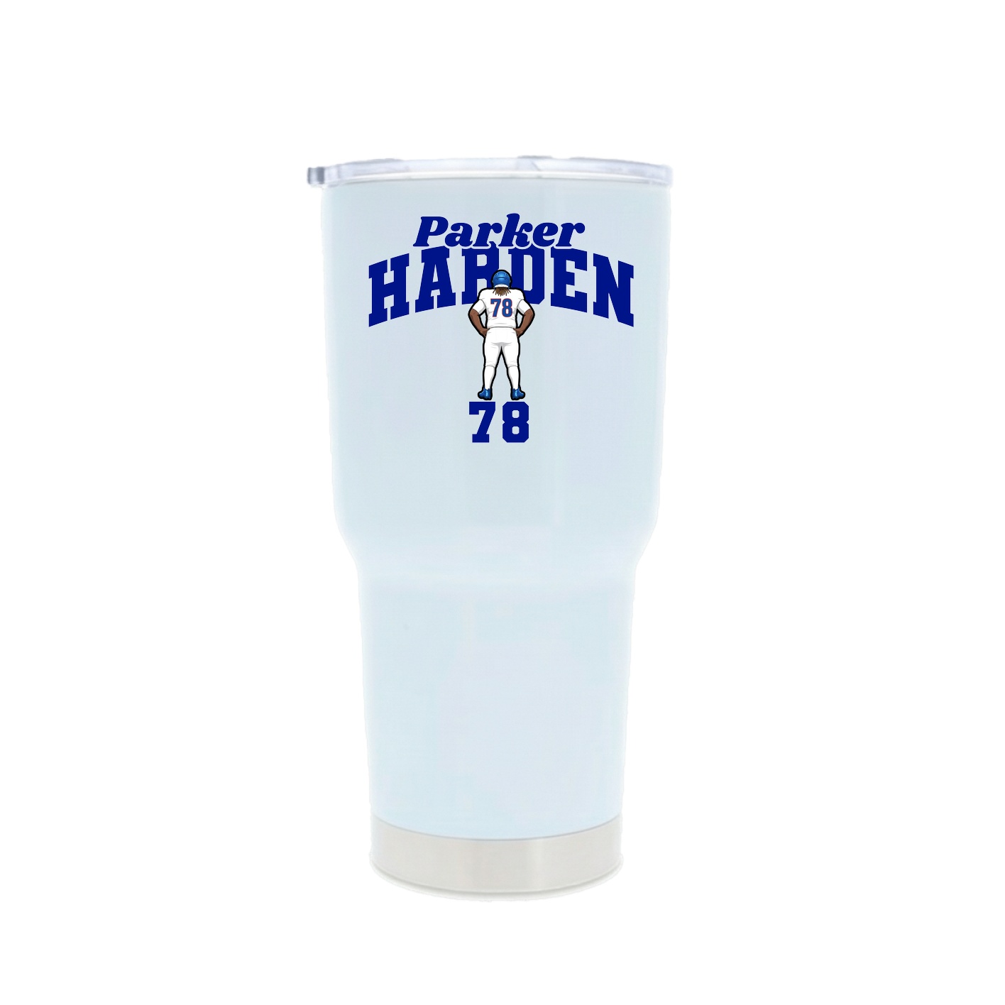 30oz Stainless Steel Tumbler — Signature Arch in White