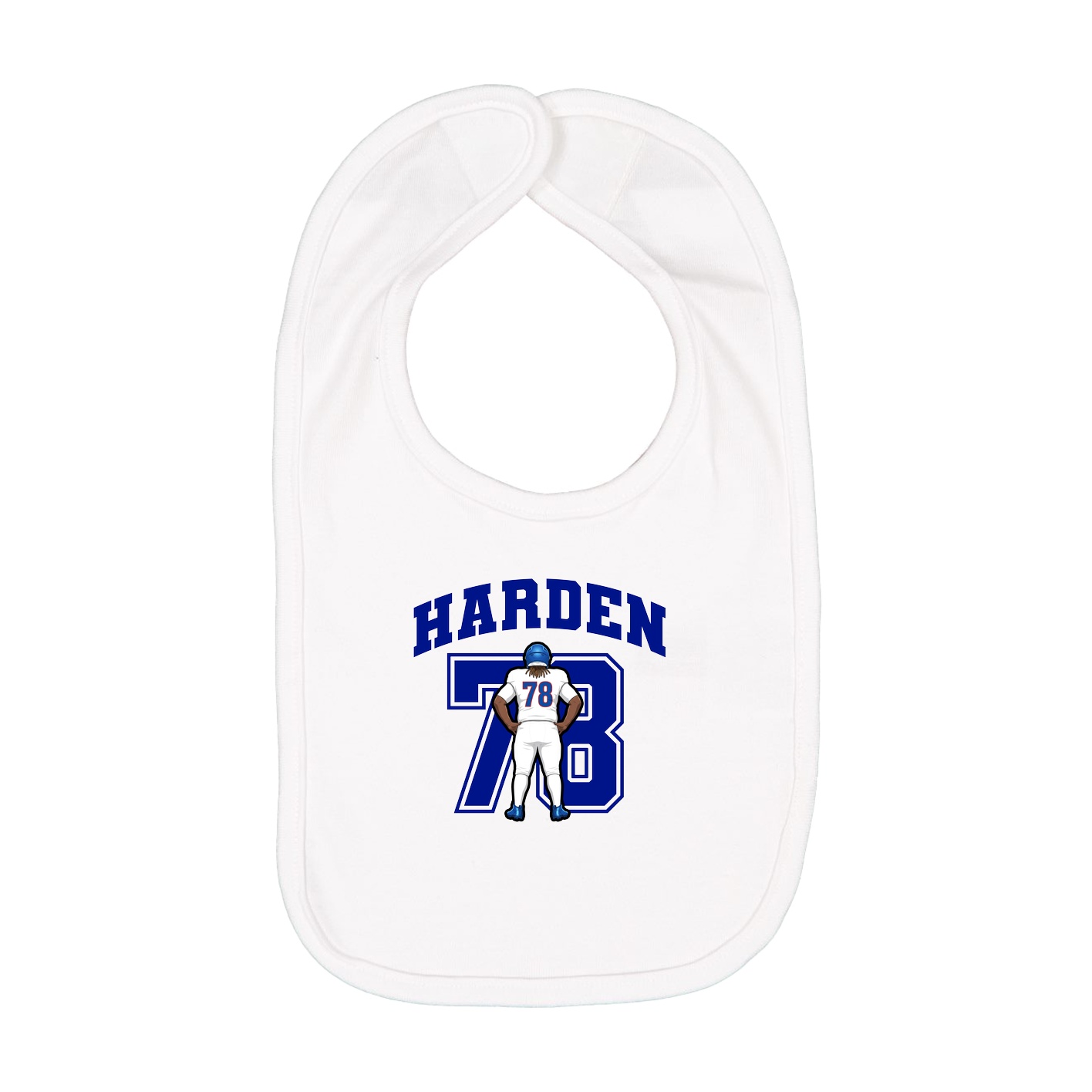 Infant Bib — Number in White