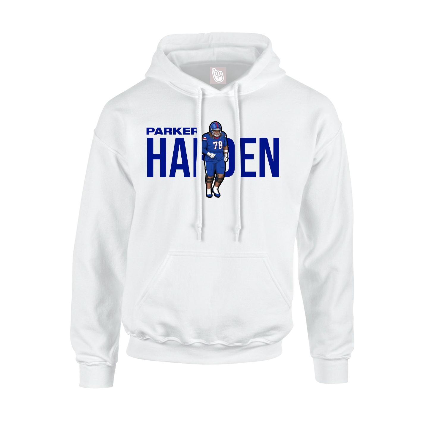 Youth Hoodie — Player Name in White