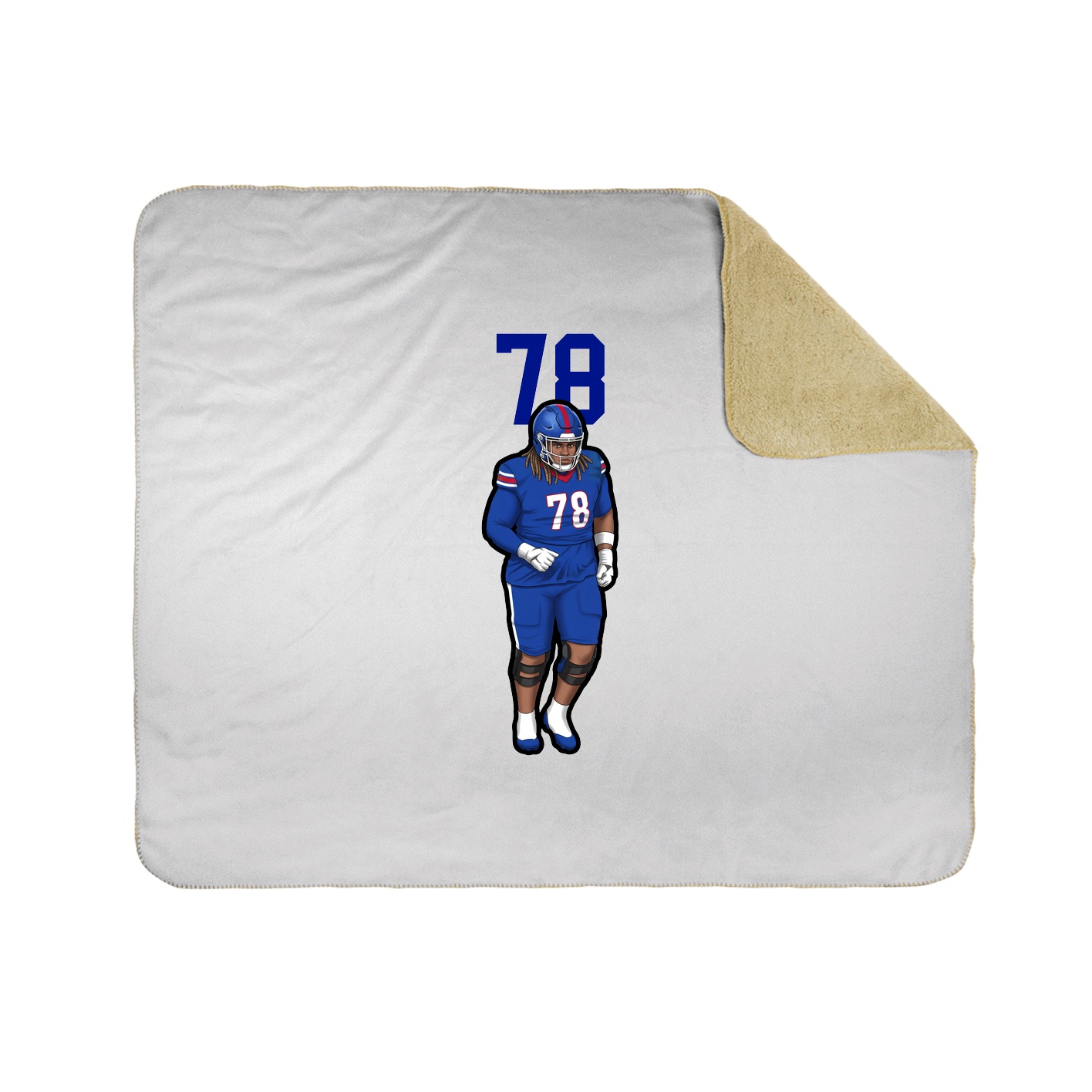 Throw Blanket — Number Top in White
