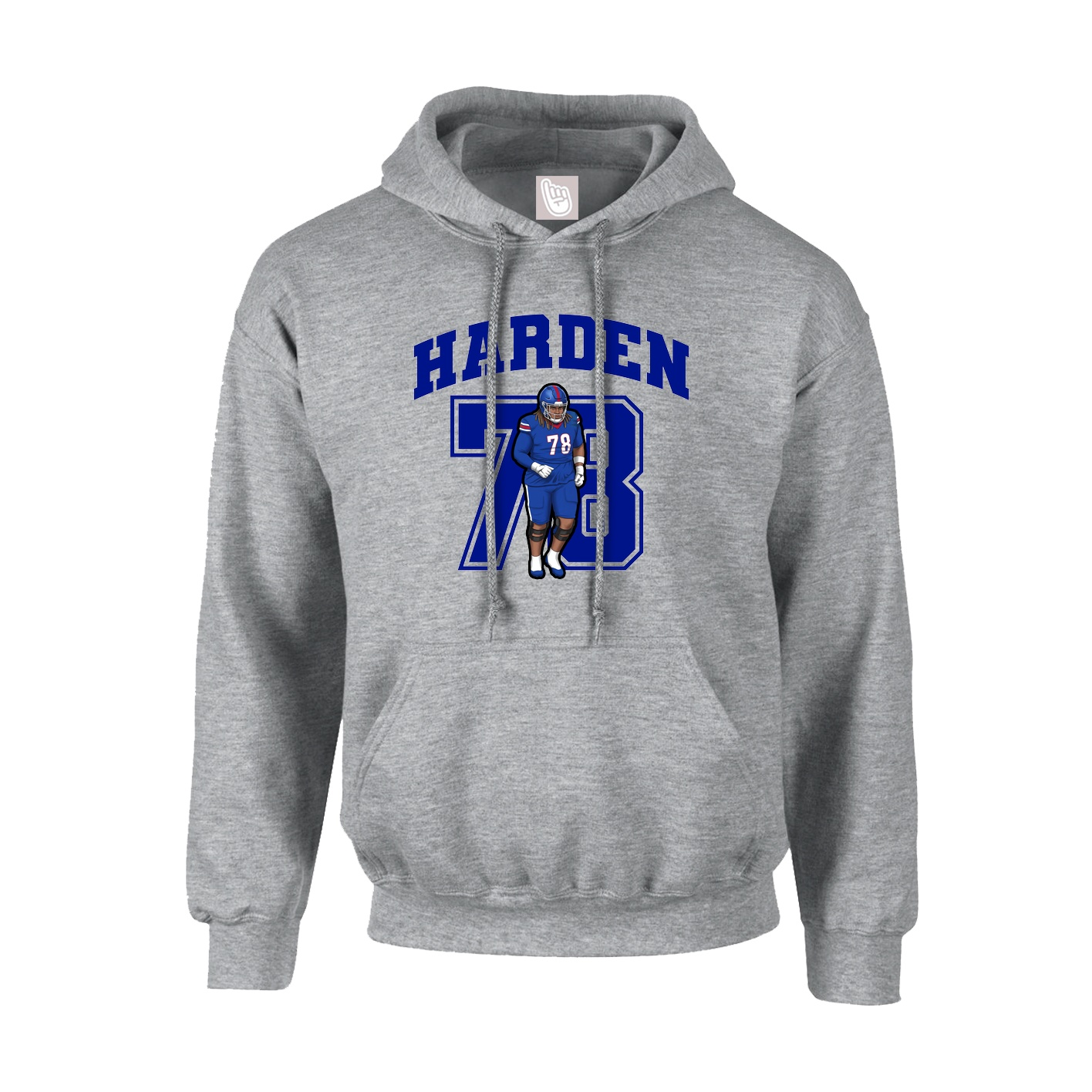 Youth Hoodie — Number in Grey