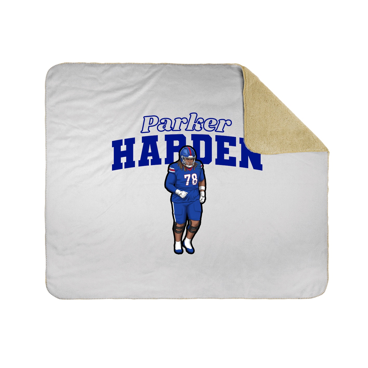Throw Blanket — Name Arch in White