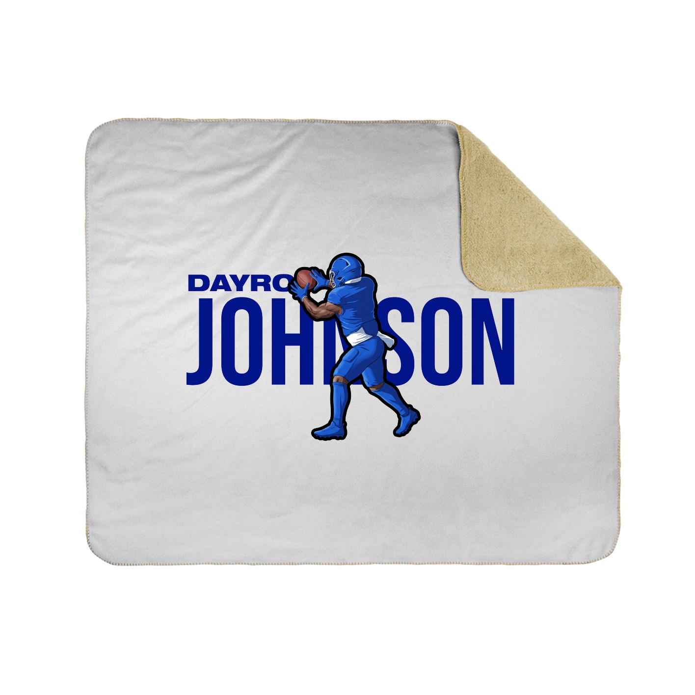 Throw Blanket — Player Name in White