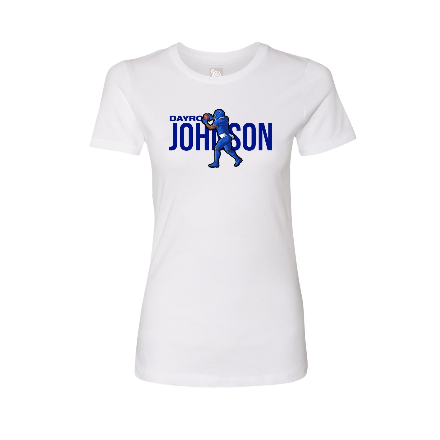 Fitted Women's Tee — Player Name in White