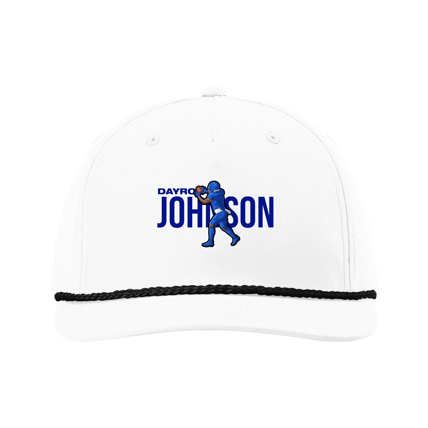Five-Panel Classic Rope Cap — Player Name in White