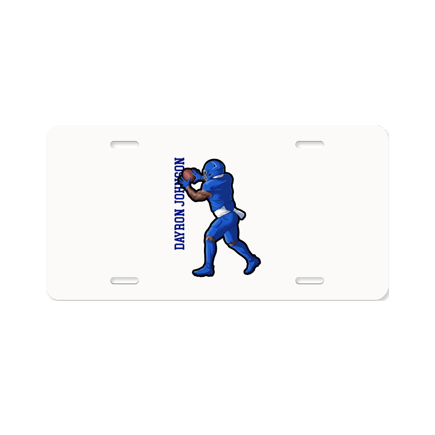 License Plate — Name Vertical in Classic