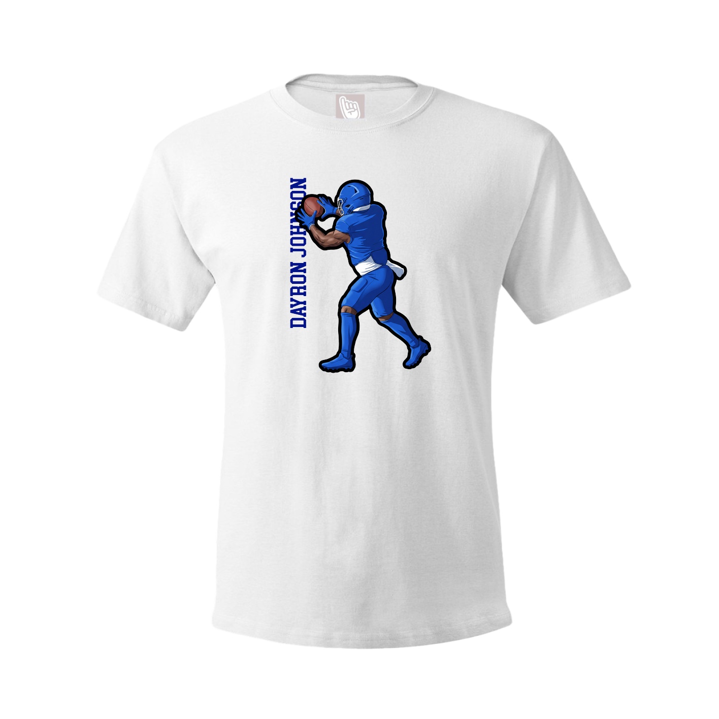 Tee — Name Vertical in White