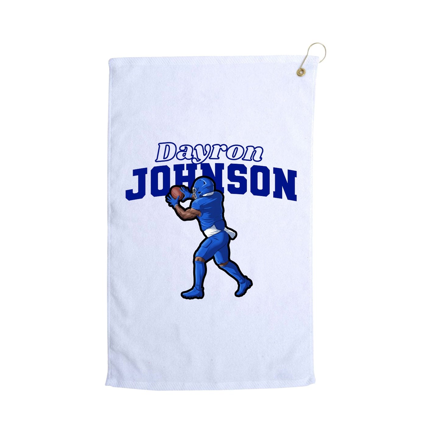 Golf Towel — Name Arch in White