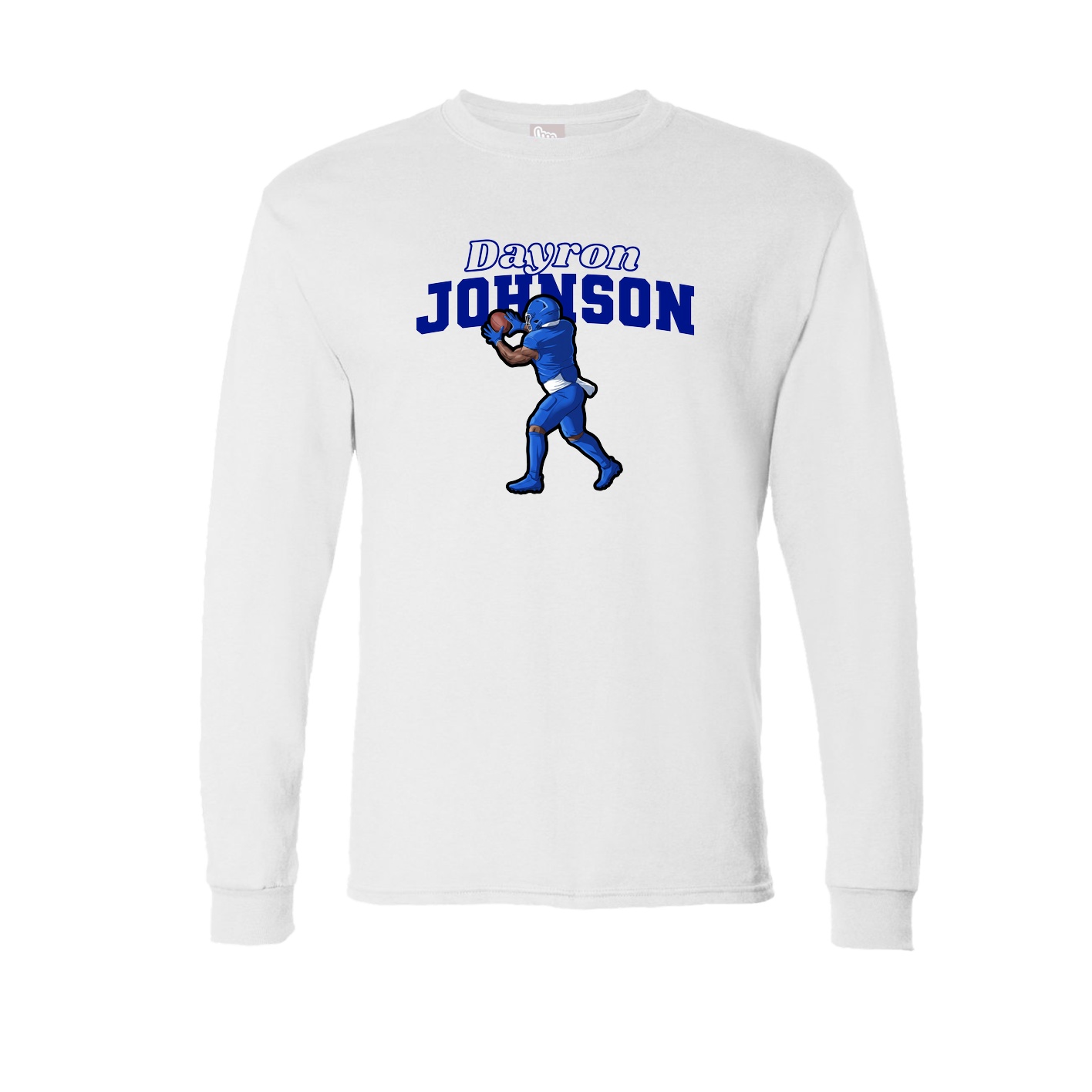 Long Sleeve Tee — Name Arch in White