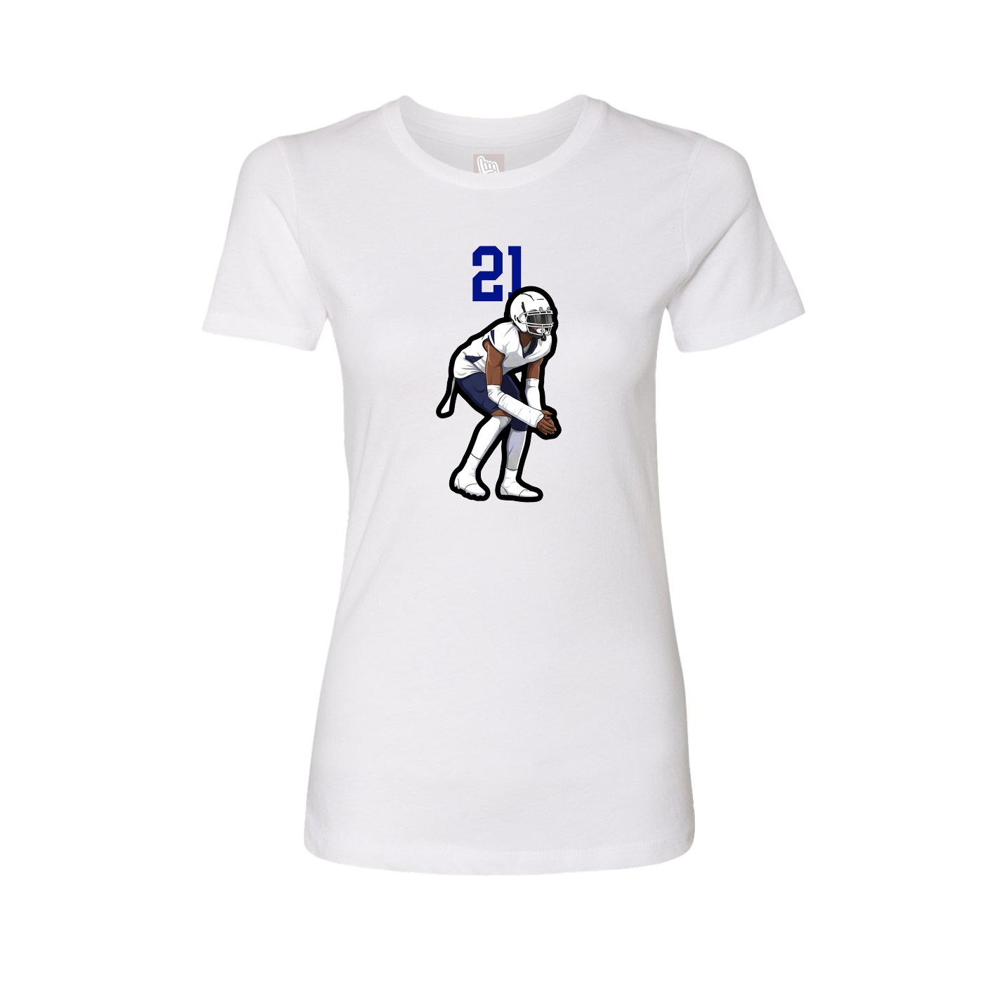Fitted Women's Tee — Number Top in White