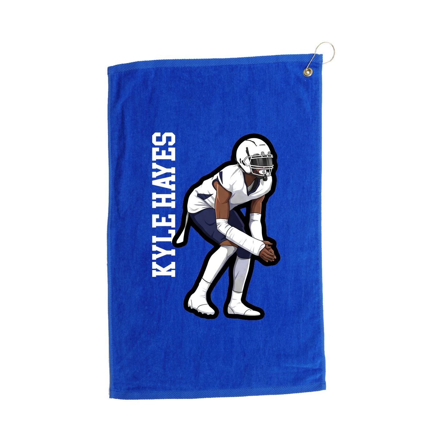 Golf Towel — Name Vertical in Royal