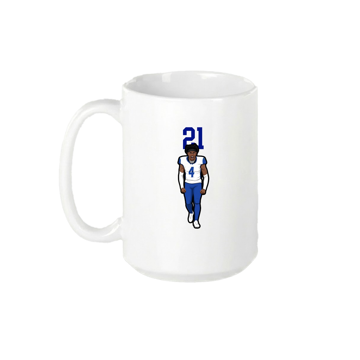 15oz Coffee Mug — Number Top in White
