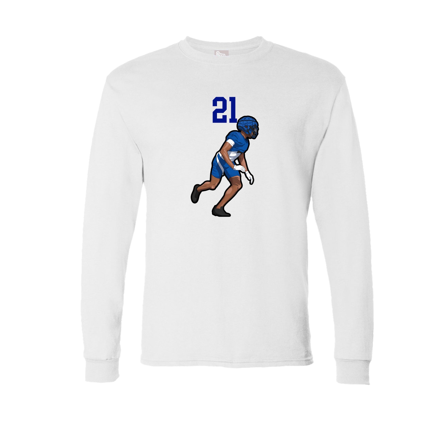Long Sleeve Tee — Number Top in White
