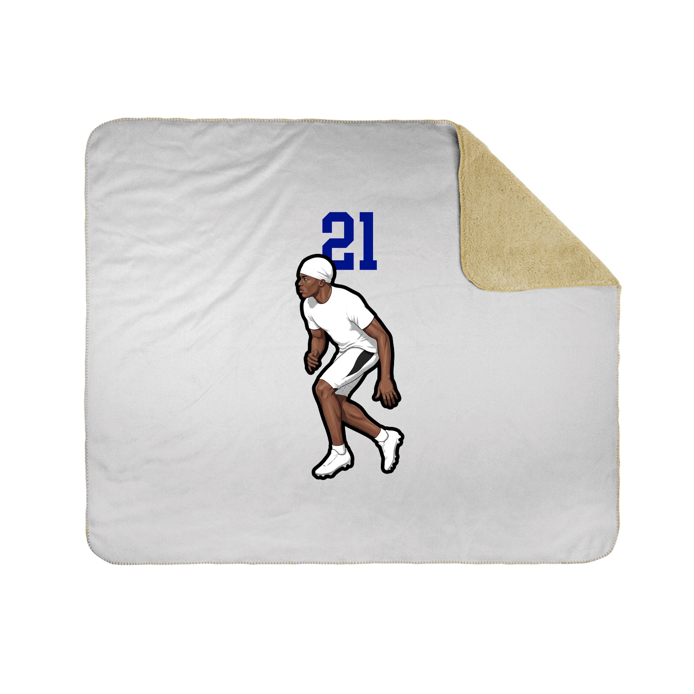 Throw Blanket — Number Top in White