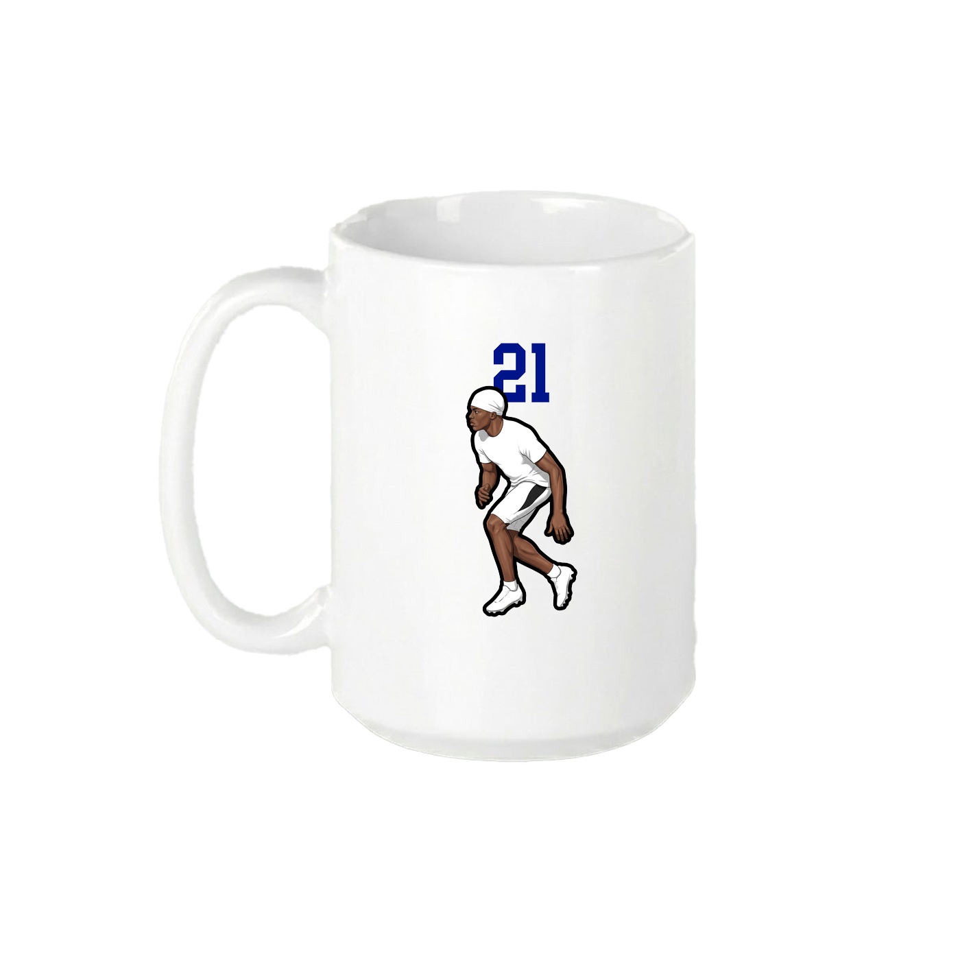15oz Coffee Mug — Number Top in White