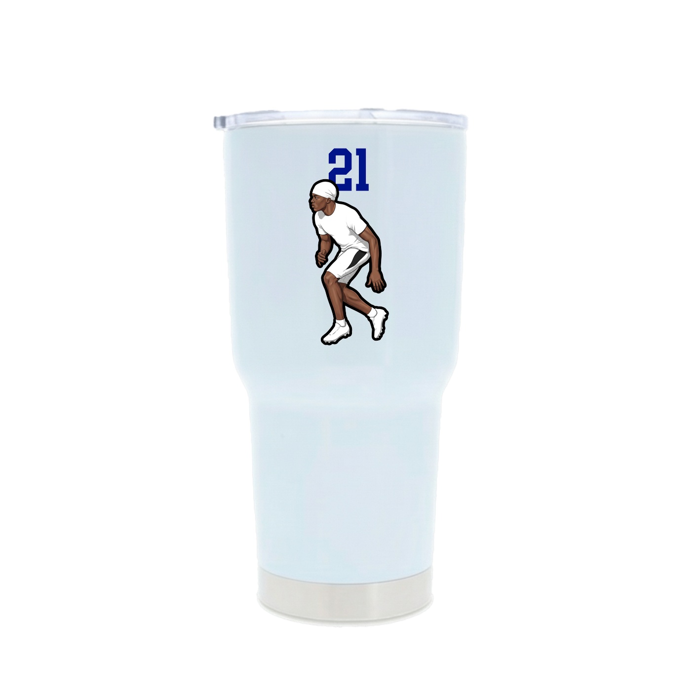 30oz Stainless Steel Tumbler — Number Top in White